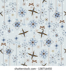 Christmas seamless texture with snowflakes. The pattern for wallpaper, web page background, packaging, patterns.
