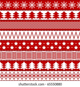 Christmas seamless texture in traditional colors