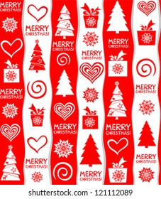 Christmas seamless texture.  Vector Illustration