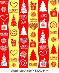 Christmas seamless texture. Vector Illustration