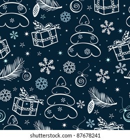Christmas seamless vector abstract background