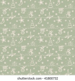 Christmas seamless vector background