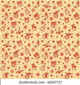Christmas seamless vector background