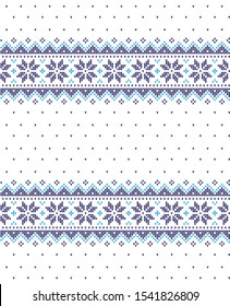 Christmas seamless vector knitted pattern 