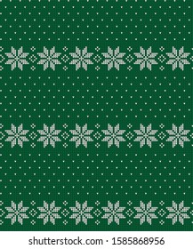 Christmas seamless vector knitted pattern 