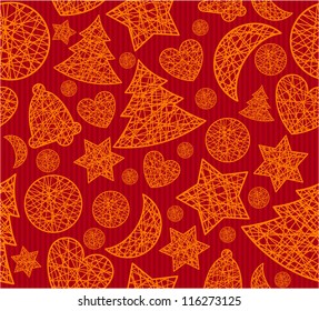 Christmas seamless vector pattern.