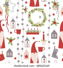 Christmas seamless  vector pattern.