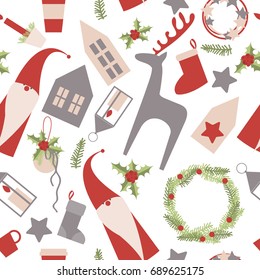 Christmas seamless  vector pattern.