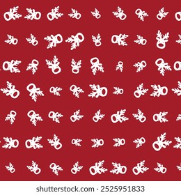 Christmas seamless vector pattern. Monochrome Christmas pattern. Suitable for packaging, wrapping paper and fabric printing. Pattern with Christmas deer
