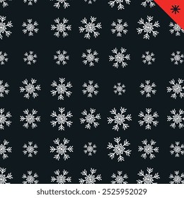 Patrón de Vector sin costuras Navidades. Patrón de Navidades monocromáticas. Adecuado para embalaje, papel de embalaje e impresión de tela.