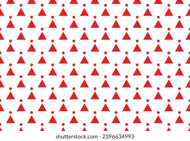 Christmas seamless vector pattern. Ornament for wrapping paper and fabric in red and white colors. Print for textile. Design for background, carpet, wallpaper, clothing, cover, rug, scarf.