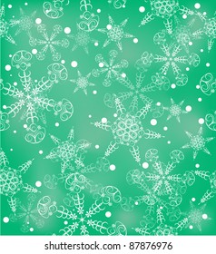 Christmas seamless vector snowflake background