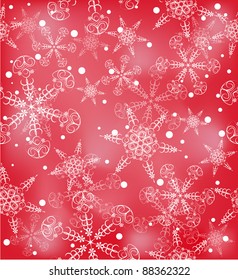 Christmas seamless vector snowflake background