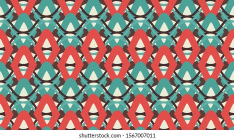 Christmas Seamless Vintage Pattern. Red Christmas Delicate Beautiful Ornament. Xmas Pattern Background. Holiday Wraping Design. Repeating Fashion Texture.