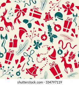 Christmas seamless wrapping paper texture pattern background