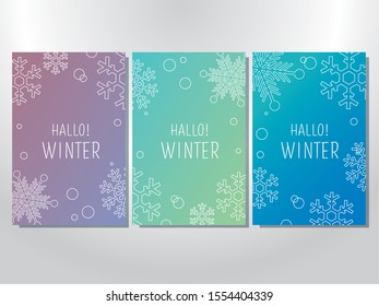 Christmas season card design set
