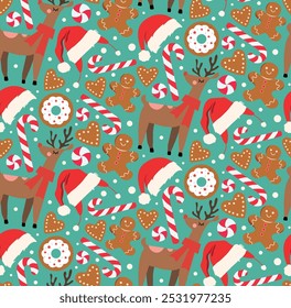 Christmas season cartoom pattern design