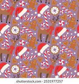 Christmas season cartoom pattern design