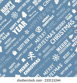 Christmas season elements seamless background. Greeting card elements