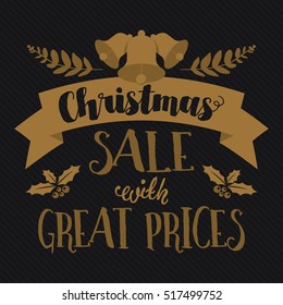 Christmas and seasonal sale and discounts. Retail banner and poster.