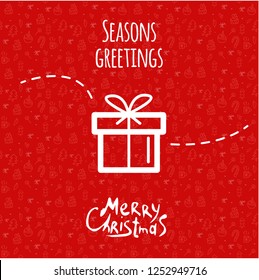 Christmas seasons greetings card. Merry Christmas.