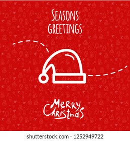 Christmas seasons greetings card. Merry Christmas.