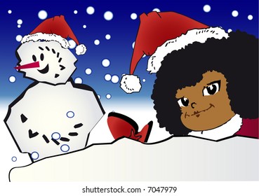 christmas series - African/American child