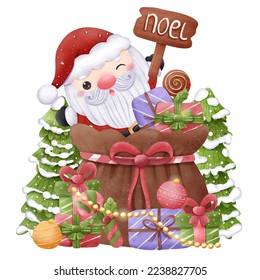 Christmas Series Cute Santa Illustration