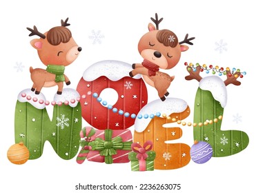 Christmas Series Little Reindeer Illustration