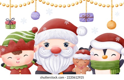 Christmas Series Santa and Friends