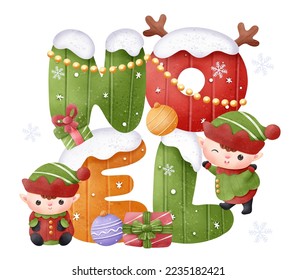 Christmas Series Santa Little Helper Illustration