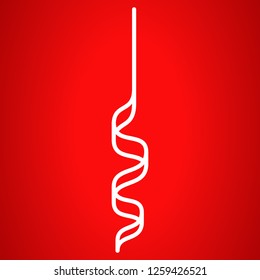 Christmas serpentine icon. Outline Christmas serpentine vector icon for web design