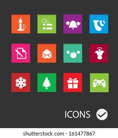 Christmas set ( set of 12 quality icons )