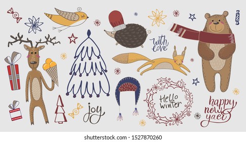Christmas set - animals and accessories