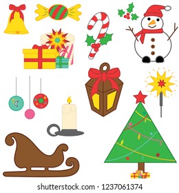 Christmas set. Background. Wallpaper