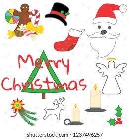 Christmas set. Background. Wallpaper