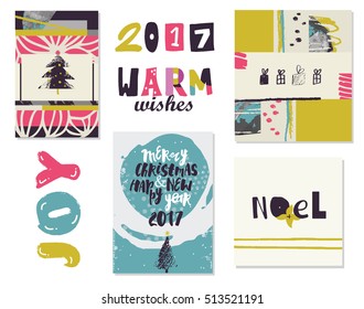 Christmas Set with Cards, Notes, Stickers,Tags for your design.