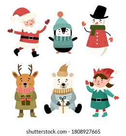 Juego de Navidad de personajes de caricatura