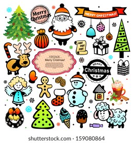Christmas set of design elements 