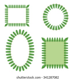 Christmas set of frames..Christmas collection with design elements.