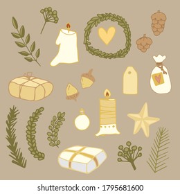 christmas set in gentle colors