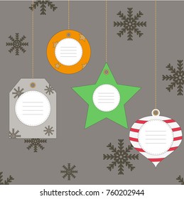 Christmas set of gift labels