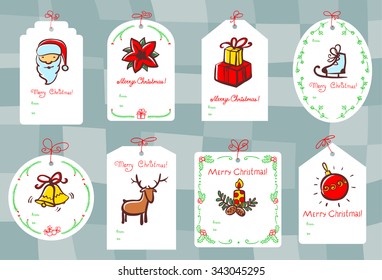 Set Creative 6 Journaling Cards Christmas Stock Vector (Royalty Free ...