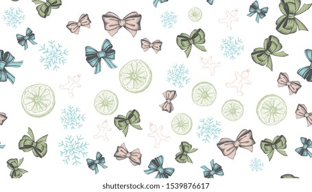 Christmas set. Hand drawn illustration. 