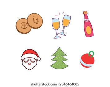 Christmas Set Hand Drawn Illustration