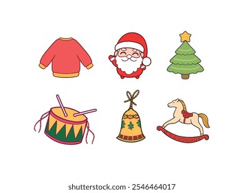 Christmas Set Hand Drawn Illustration