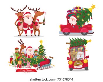 Christmas set. happy New Year
