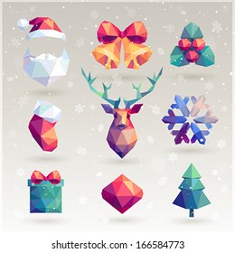 Christmas set - hipster icons.