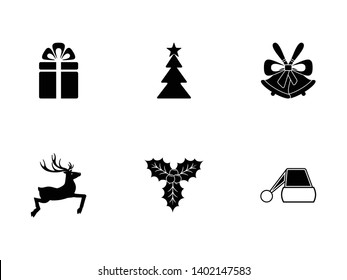 Christmas set icon symbol vector