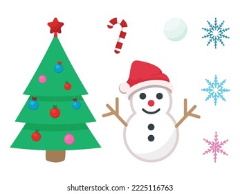 Christmas set of isolated images